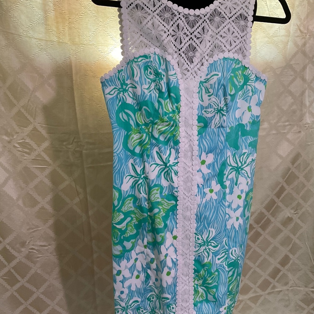 Lilly Pulitzer Sofia shift Lagoon Green Size 2. NWT